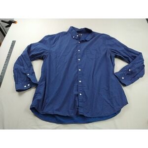 Rye By Hawker Rye Shirt Men XXL Blue W/Design Button Down Long Sleeve‎ Work Date